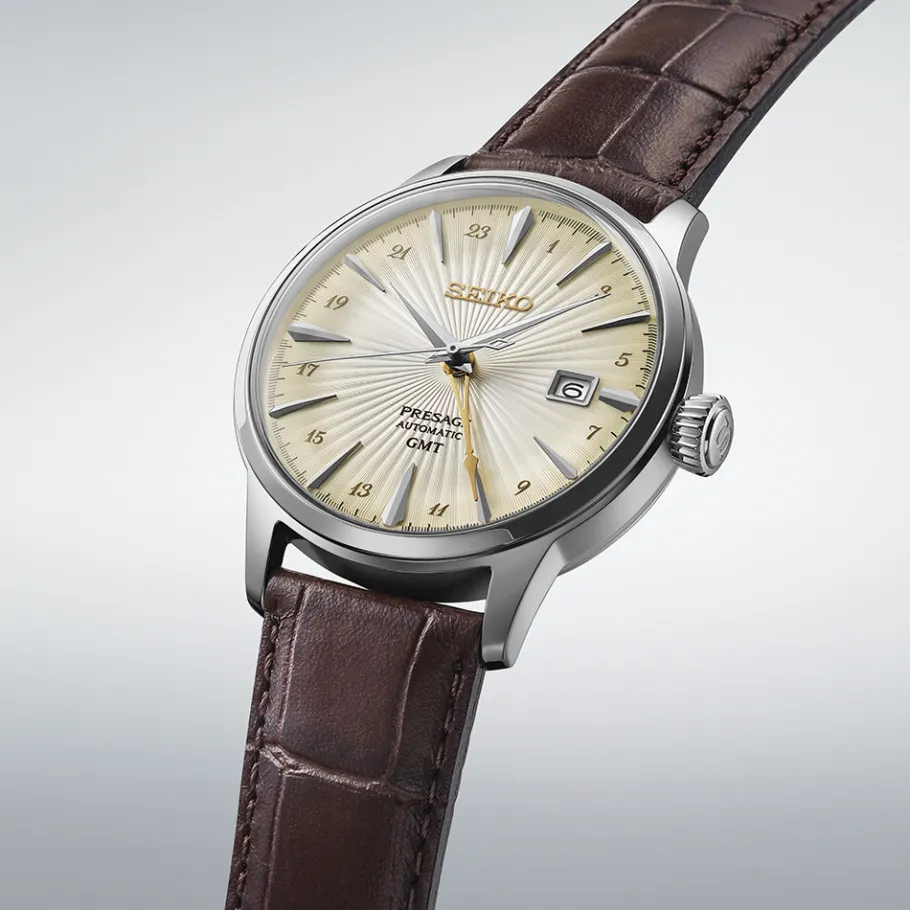 Homme Seiko boutique Montre Gmt|Montre Automatique^Automatique Cocktail GMT 4R34 Crème