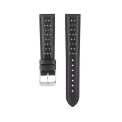 Seiko boutique Bracelets De Montres^Bracelet cuir perfore noir