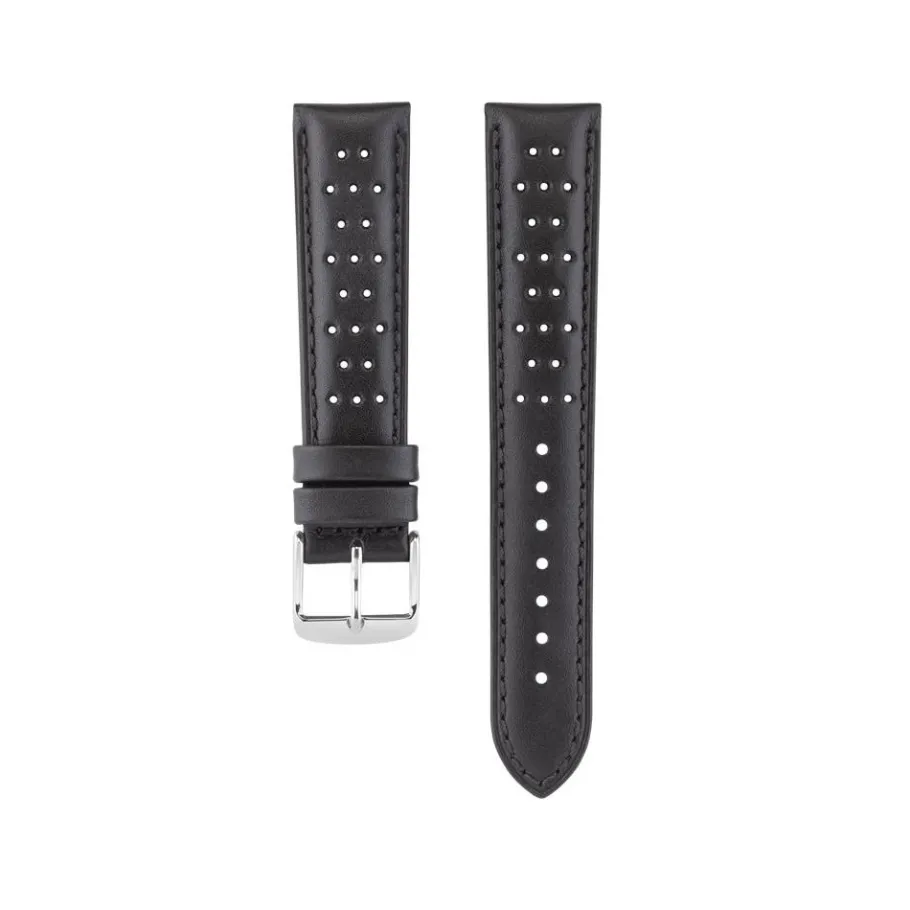 Seiko boutique Bracelets De Montres^Bracelet cuir perfore noir