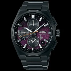 Homme Seiko boutique Editions Limitées|Montre Noire Homme^Montre GPS Solaire Dual Time