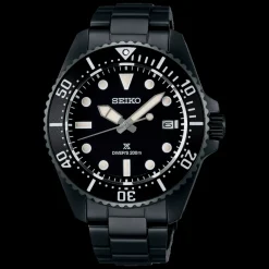 Homme Seiko boutique Montre Noire Homme|Montre De Plongée^Quartz Solaire Diver's 200m
