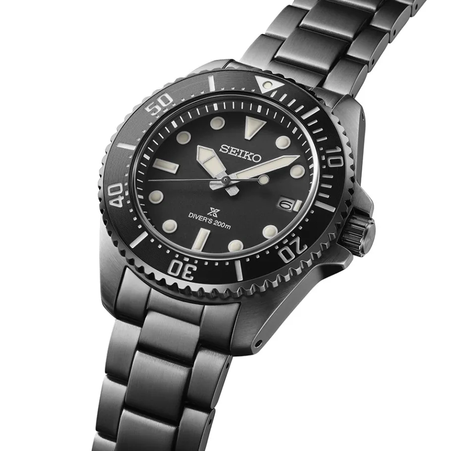 Homme Seiko boutique Montre Noire Homme|Montre De Plongée^Quartz Solaire Diver's 200m