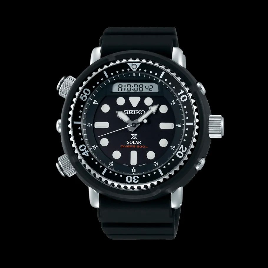 Homme Seiko boutique Montre Noire Homme|Montre De Plongée^Quartz Solaire Diver's 200M